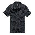 Brandit Roadstar Košeľa pánska s krátkym rukávom Čierna/Modrá
